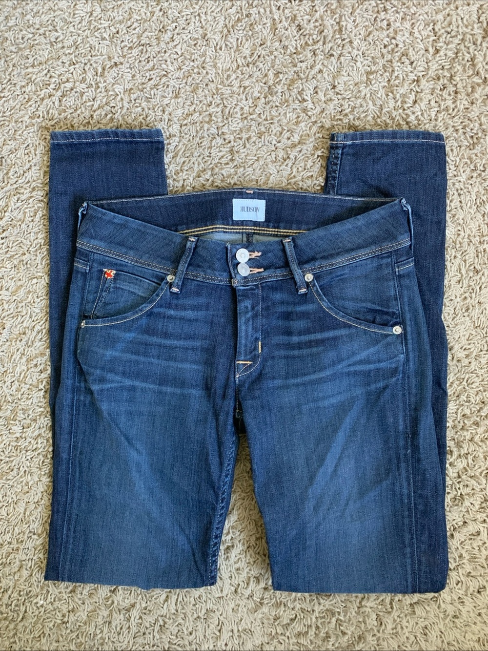 Hudson Collin flap size 28 skinny denim blue jeans